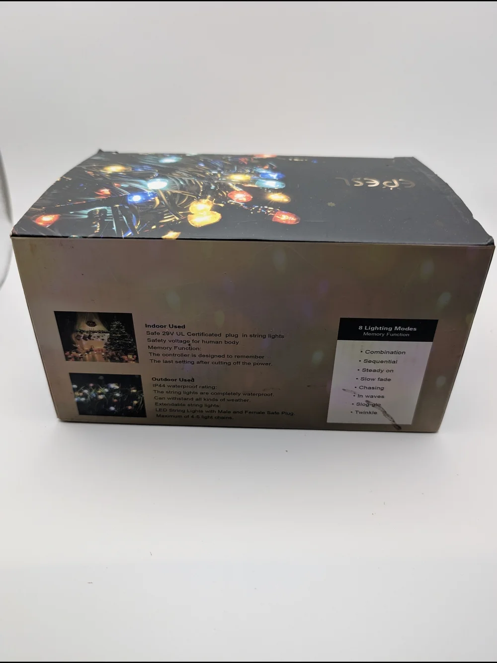 EPESL Transparent Wire String Lights 320 LED 8 Modes  X0028SPBCP BLUE LIGHTS
